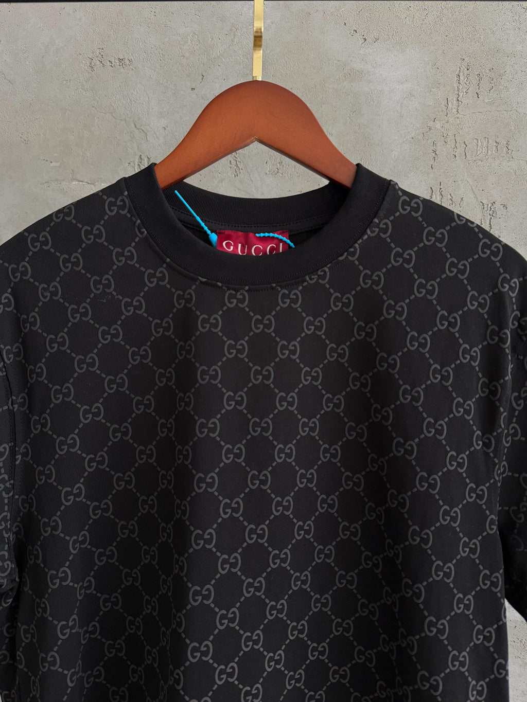 GC02 Gucci full yüksek baskı siyah tshirt