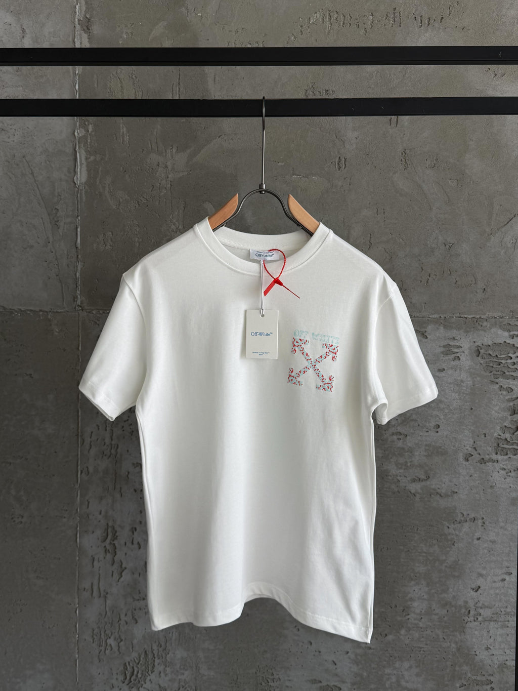 O&W01 X Butterfly beyaz tshirt