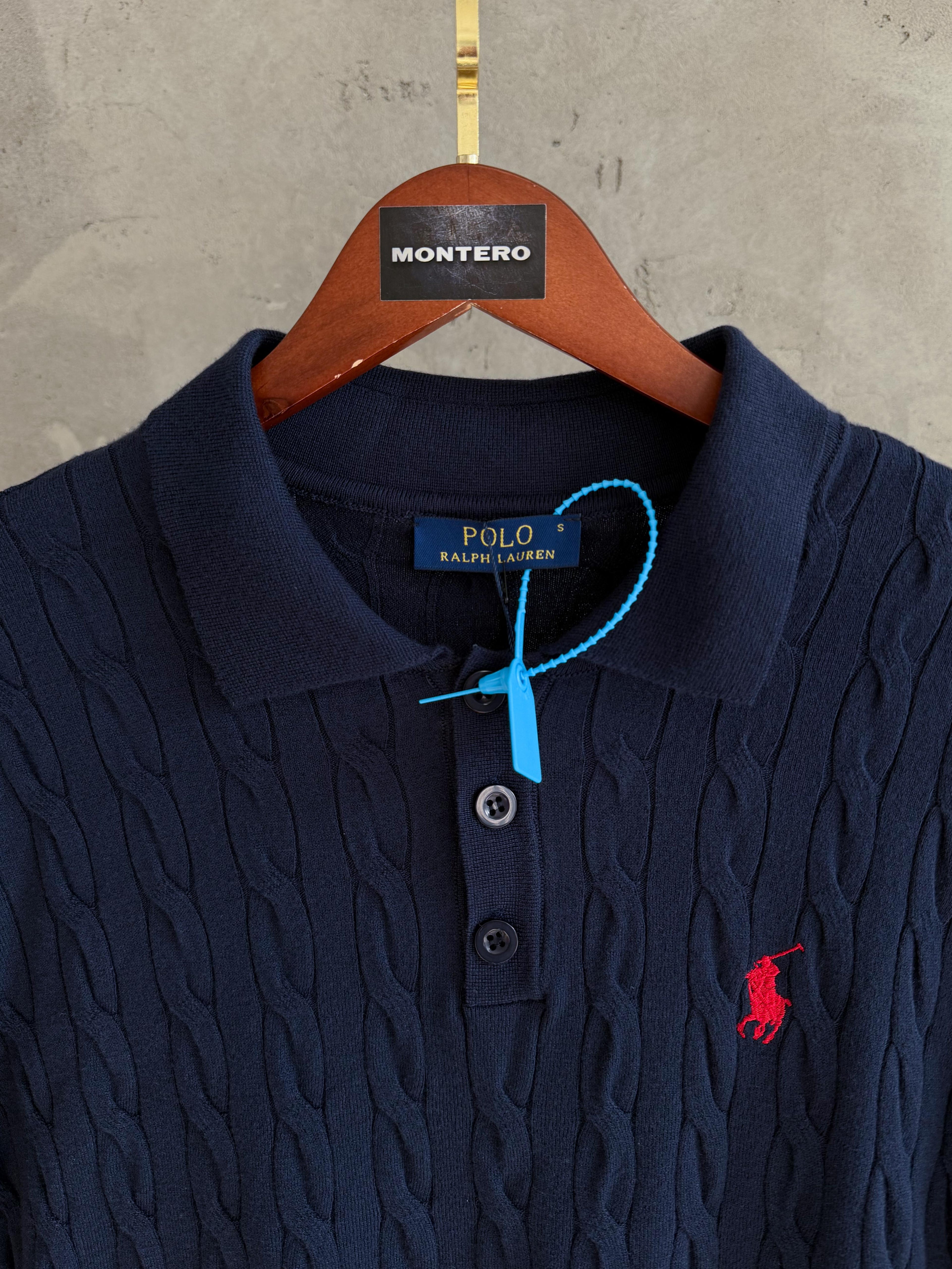 US01 Polo yaka triko lacivert tshirt
