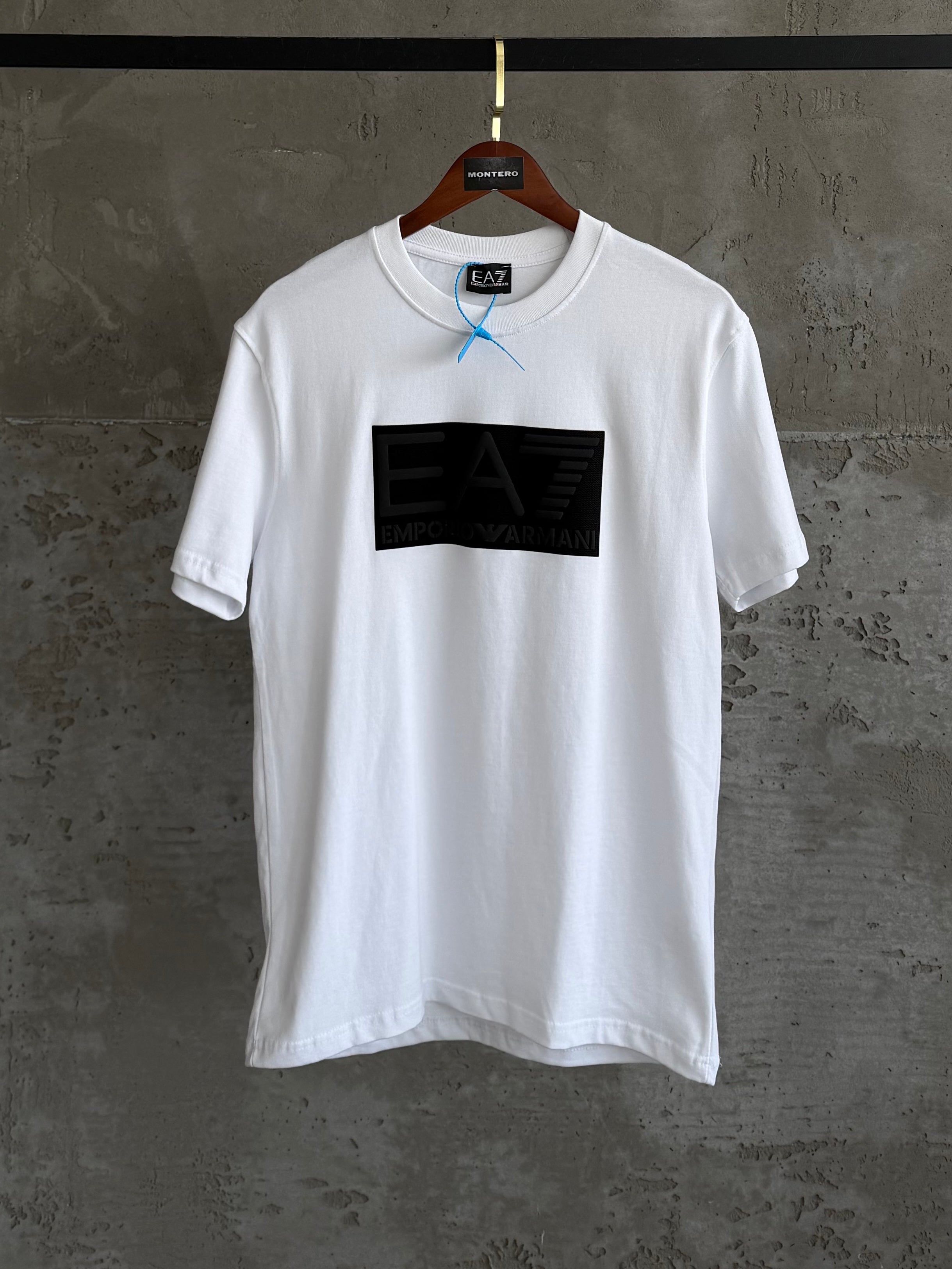 EA02 EA7 yüksek baskı beyaz tshirt