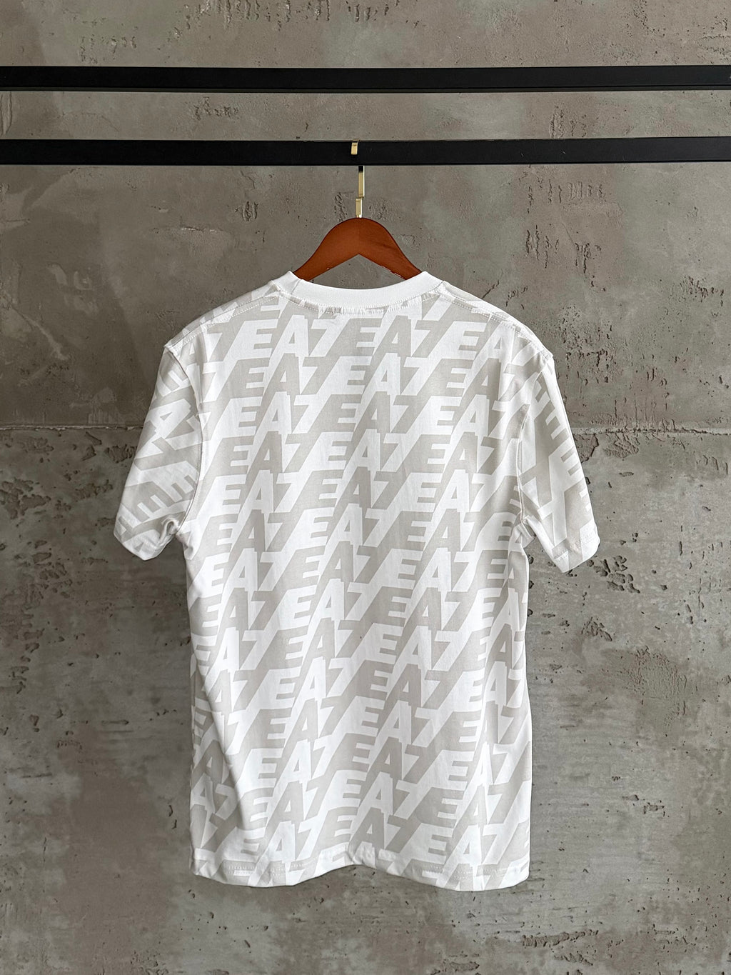EA01 EA7 full baskı beyaz tshirt