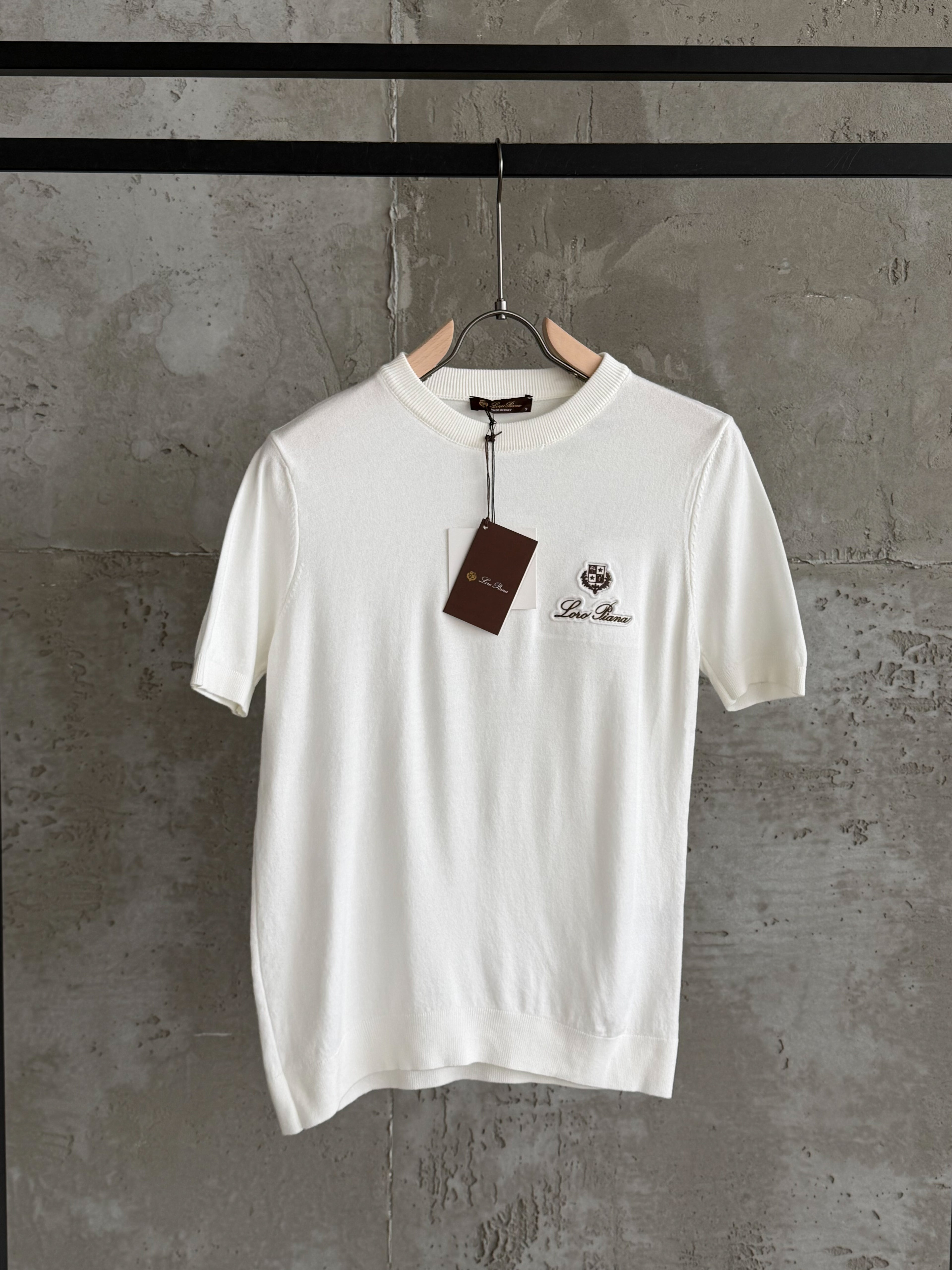 LP01 Loro Piano triko beyaz tshirt