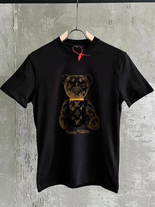 LV01 L&V Bear siyah tshirt