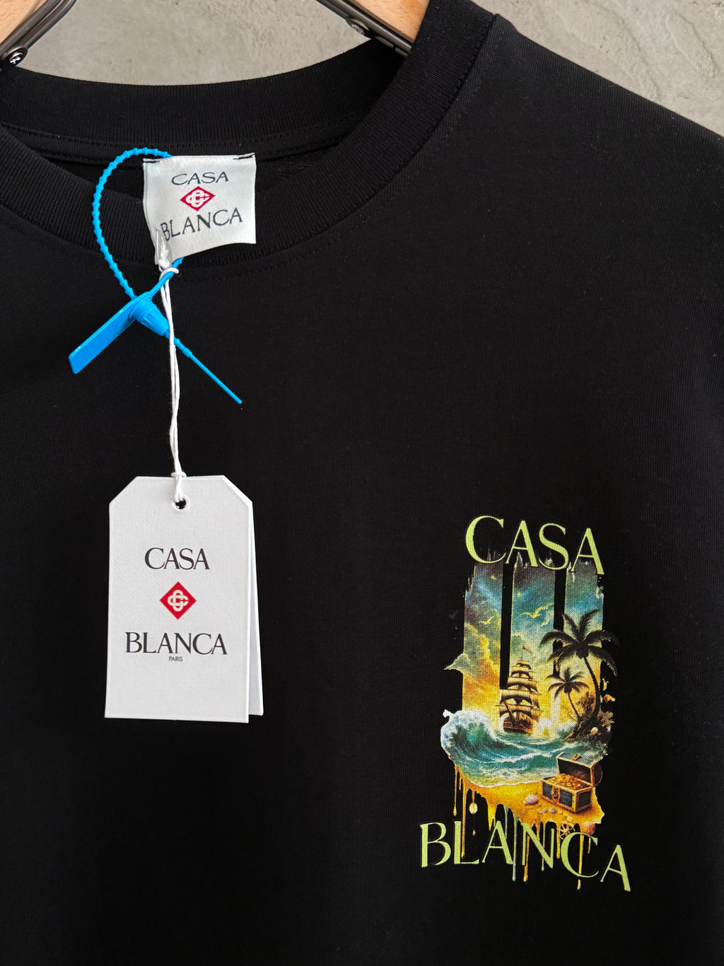 CB04 Casa Blanca Waves siyah tshirt