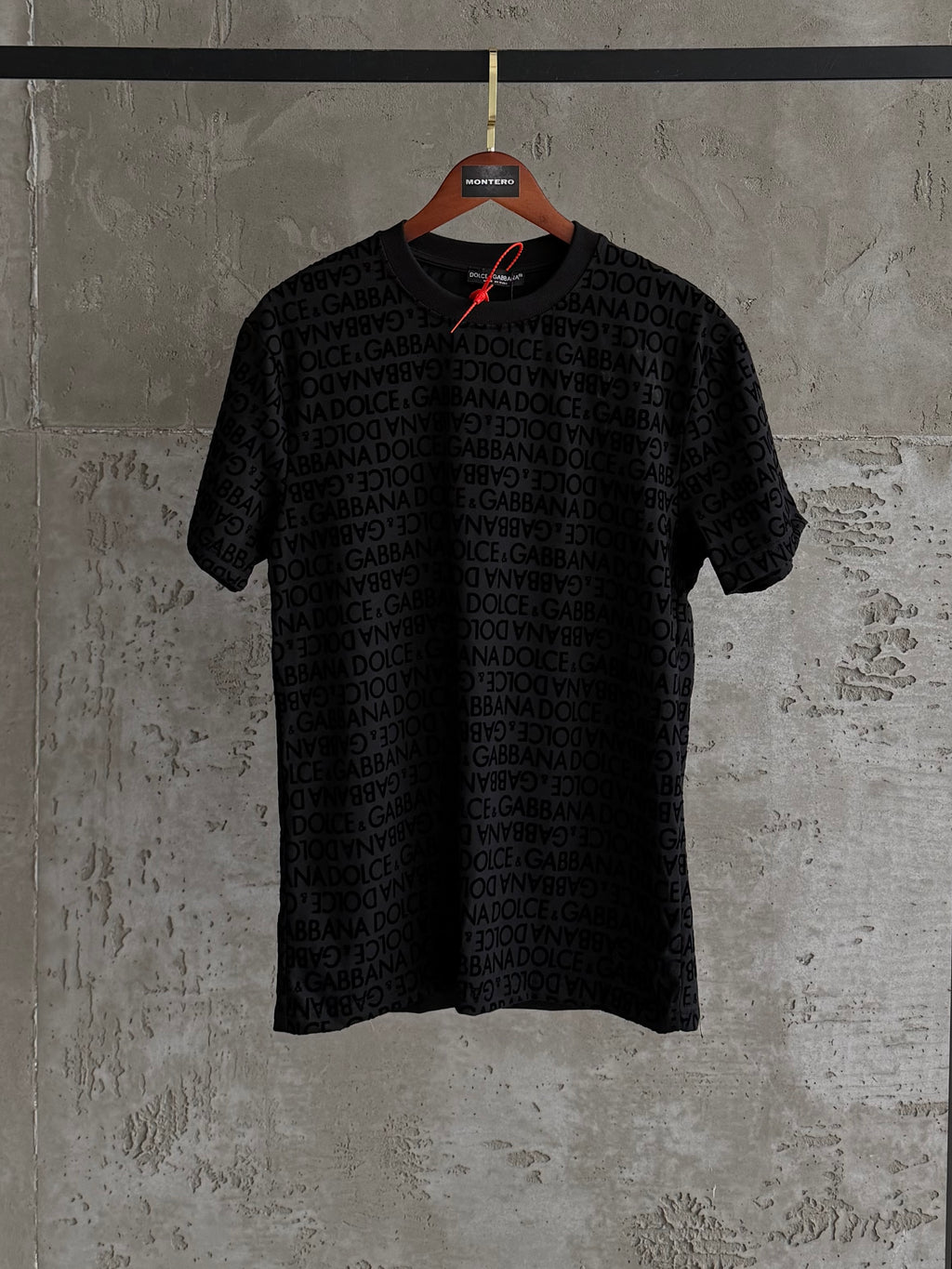 DG03 D&G flok full baskı siyah tshirt