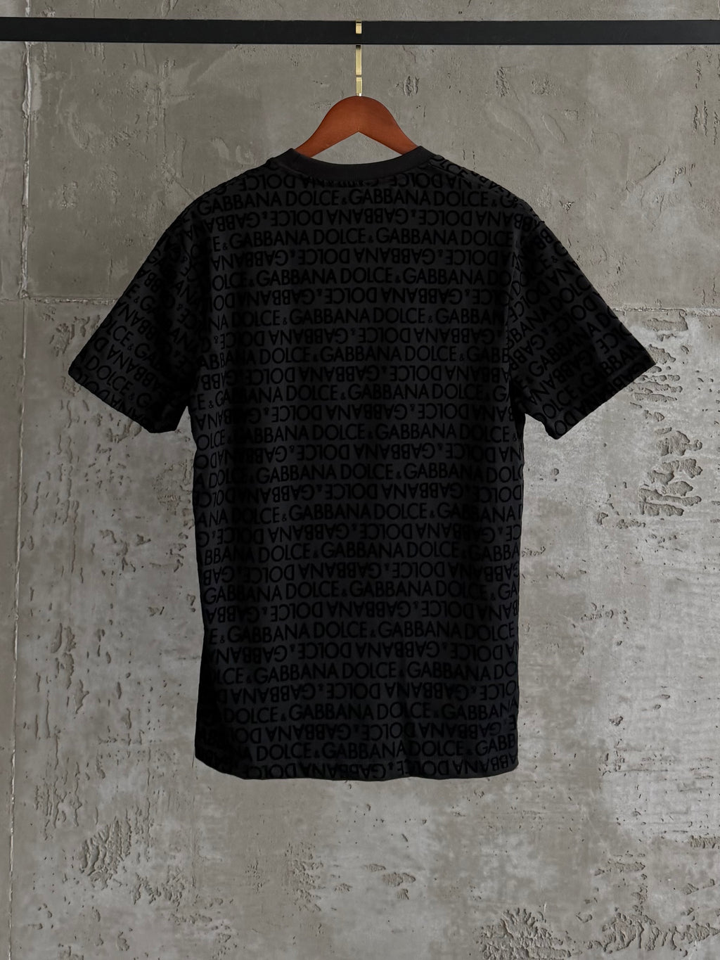 DG03 D&G flok full baskı siyah tshirt