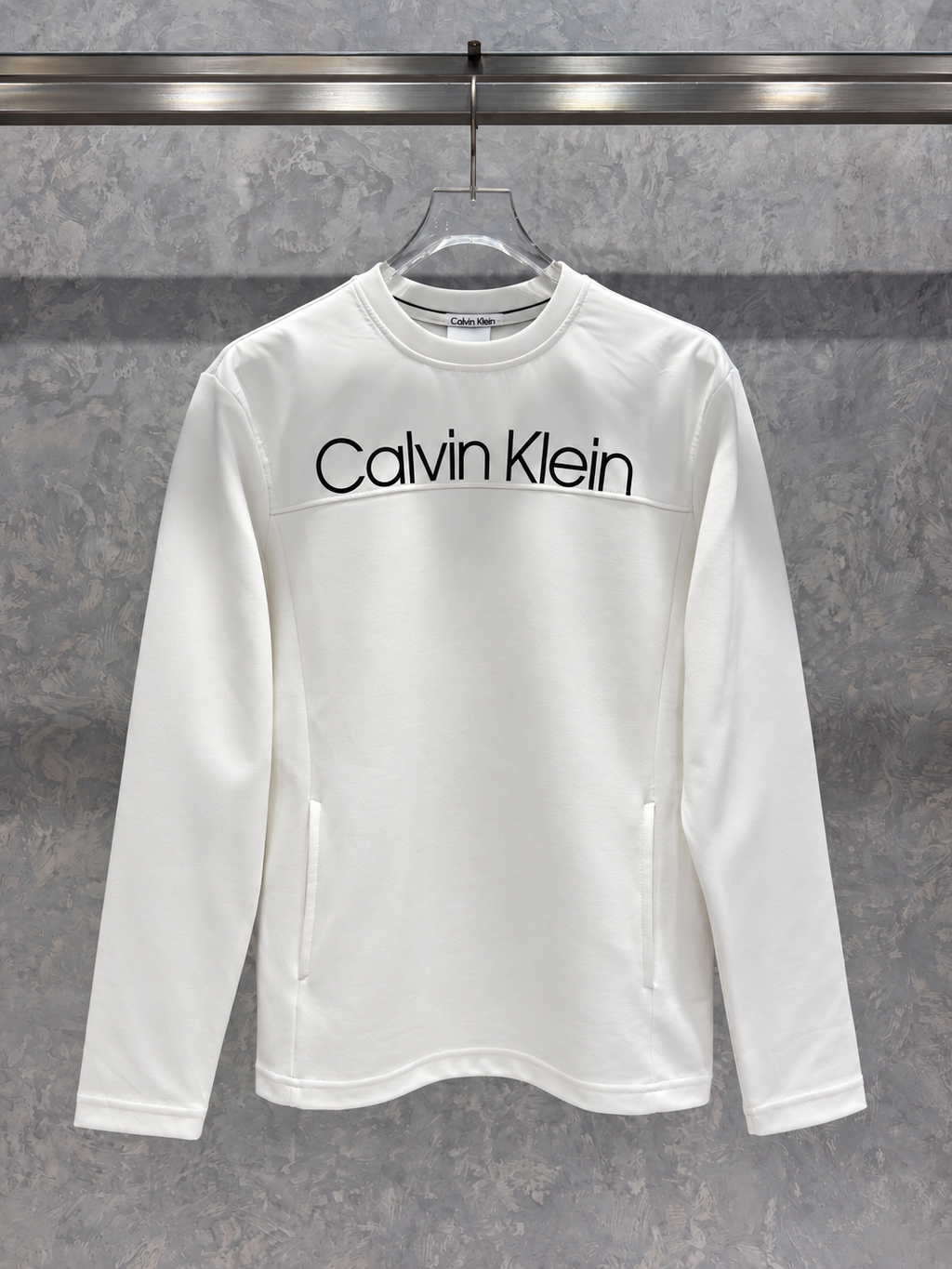 CK01 Cepli Beyaz Sweatshirt