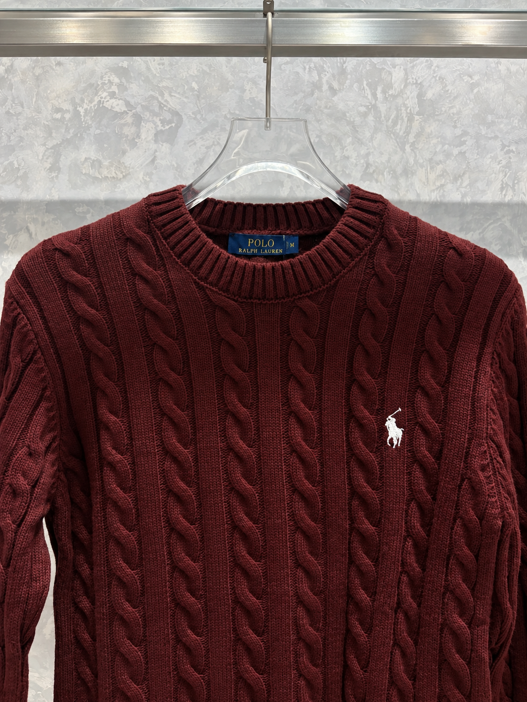 US01 Saç Örgü Kazak Bordo