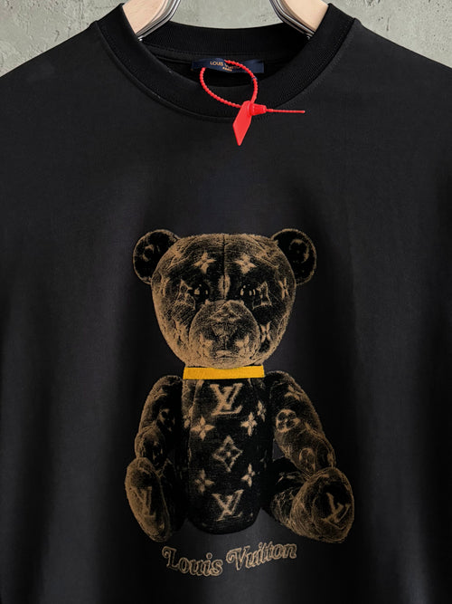 LV01 L&V Bear siyah tshirt